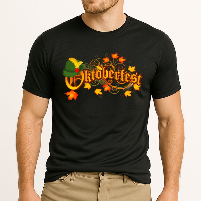 Autumn Oktoberfest Fall Leaves Cooling Performance Crew T-Shirt