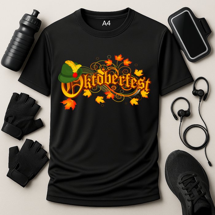 Autumn Oktoberfest Fall Leaves Cooling Performance Crew T-Shirt