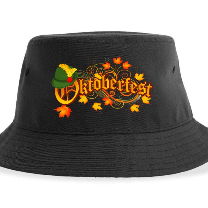 Autumn Oktoberfest Fall Leaves Sustainable Bucket Hat