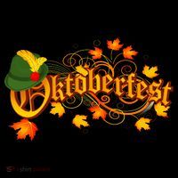 Autumn Oktoberfest Fall Leaves Button