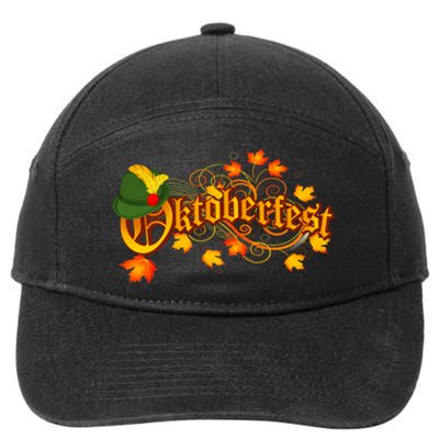 Autumn Oktoberfest Fall Leaves 7-Panel Snapback Hat