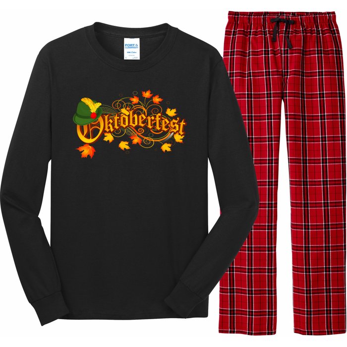 Autumn Oktoberfest Fall Leaves Long Sleeve Pajama Set