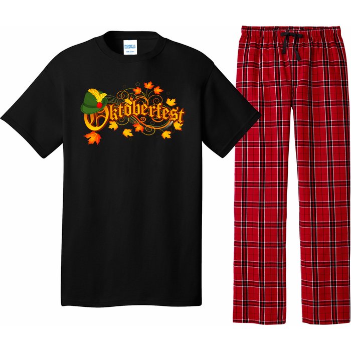 Autumn Oktoberfest Fall Leaves Pajama Set