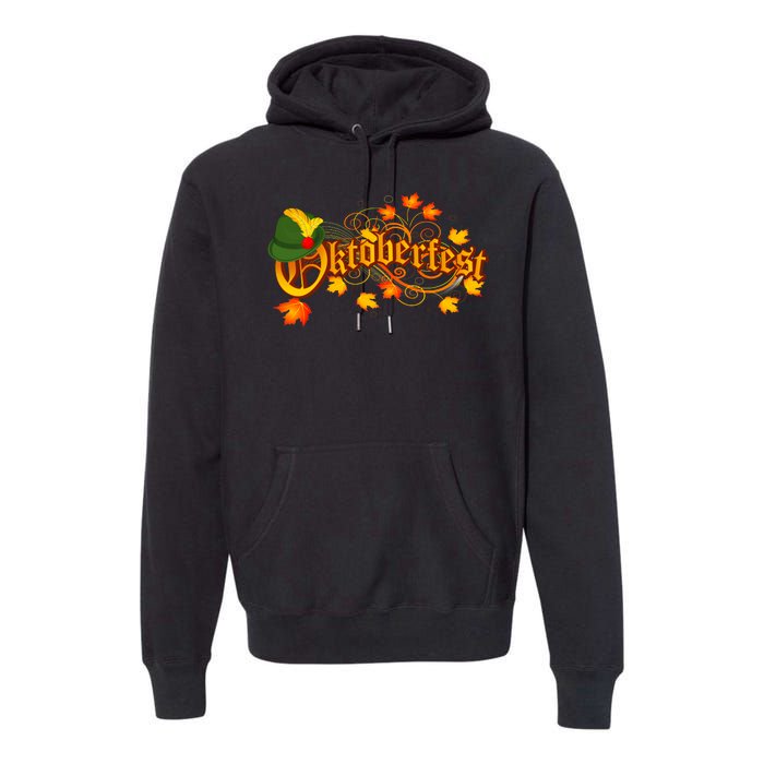 Autumn Oktoberfest Fall Leaves Premium Hoodie