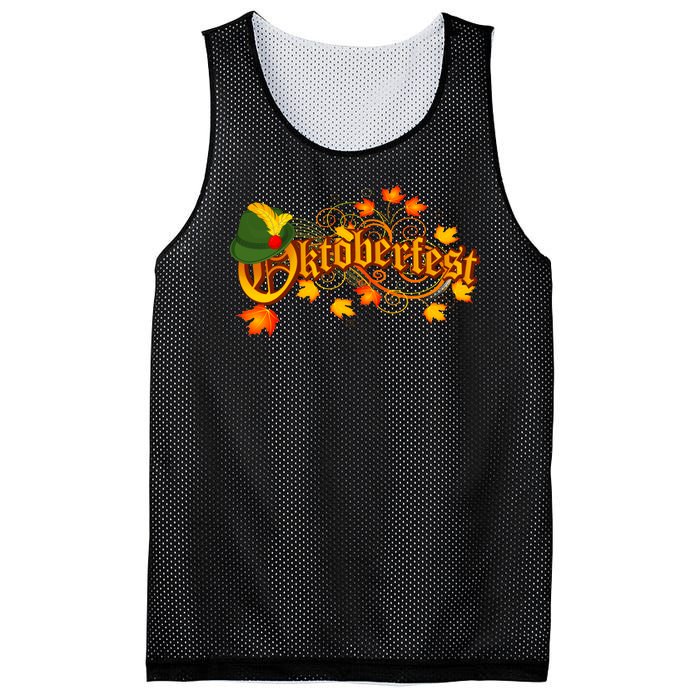 Autumn Oktoberfest Fall Leaves Mesh Reversible Basketball Jersey Tank