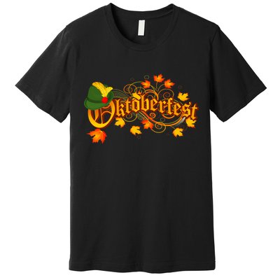 Autumn Oktoberfest Fall Leaves Premium T-Shirt
