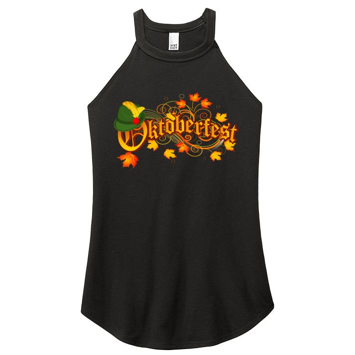 Autumn Oktoberfest Fall Leaves Women's Perfect Tri Rocker Tank