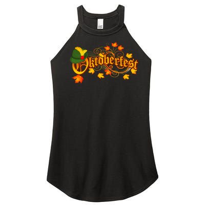 Autumn Oktoberfest Fall Leaves Women’s Perfect Tri Rocker Tank