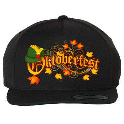 Autumn Oktoberfest Fall Leaves Wool Snapback Cap
