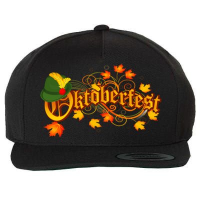 Autumn Oktoberfest Fall Leaves Wool Snapback Cap