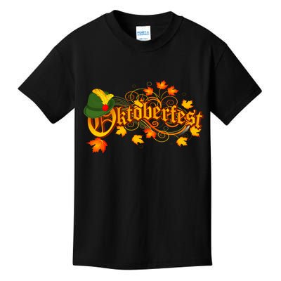 Autumn Oktoberfest Fall Leaves Kids T-Shirt