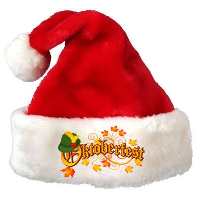 Autumn Oktoberfest Fall Leaves Premium Christmas Santa Hat