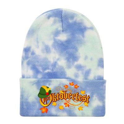 Autumn Oktoberfest Fall Leaves Tie Dye 12in Knit Beanie