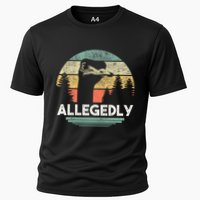 Allegedly Ostrich Funny Bird Lover Cooling Performance Crew T-Shirt