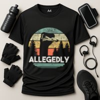 Allegedly Ostrich Funny Bird Lover Cooling Performance Crew T-Shirt