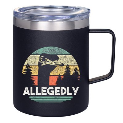 Allegedly Ostrich Funny Bird Lover 12oz Stainless Steel Coffee Mug