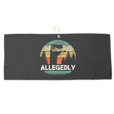 Allegedly Ostrich Funny Bird Lover Large Microfiber Waffle Golf Towel