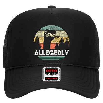 Allegedly Ostrich Funny Bird Lover Trucker Hat