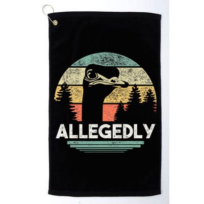 Allegedly Ostrich Funny Bird Lover Platinum Collection Golf Towel