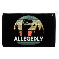 Allegedly Ostrich Funny Bird Lover Grommeted Golf Towel