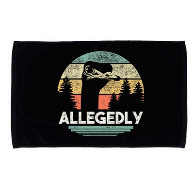 Allegedly Ostrich Funny Bird Lover Microfiber Hand Towel