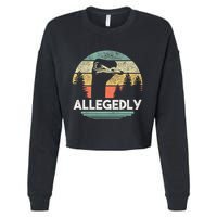 Allegedly Ostrich Funny Bird Lover Cropped Pullover Crew