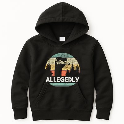 Allegedly Ostrich Funny Bird Lover Kids Hoodie
