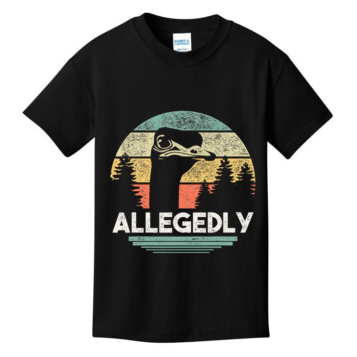 Allegedly Ostrich Funny Bird Lover Kids T-Shirt