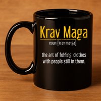 Art Of Folding Clothes With People Still In Them Krav Maga 11oz C Handle Ceramic Mug
