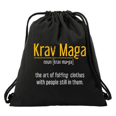 Art Of Folding Clothes With People Still In Them Krav Maga Drawstring Bag