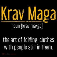 Art Of Folding Clothes With People Still In Them Krav Maga Poster