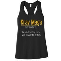 Art Of Folding Clothes With People Still In Them Krav Maga Women's Racerback Tank