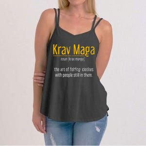 Art Of Folding Clothes With People Still In Them Krav Maga Women's Strappy Tank