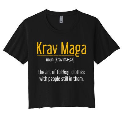 Art Of Folding Clothes With People Still In Them Krav Maga Crop Top