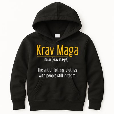 Art Of Folding Clothes With People Still In Them Krav Maga Kids Hoodie