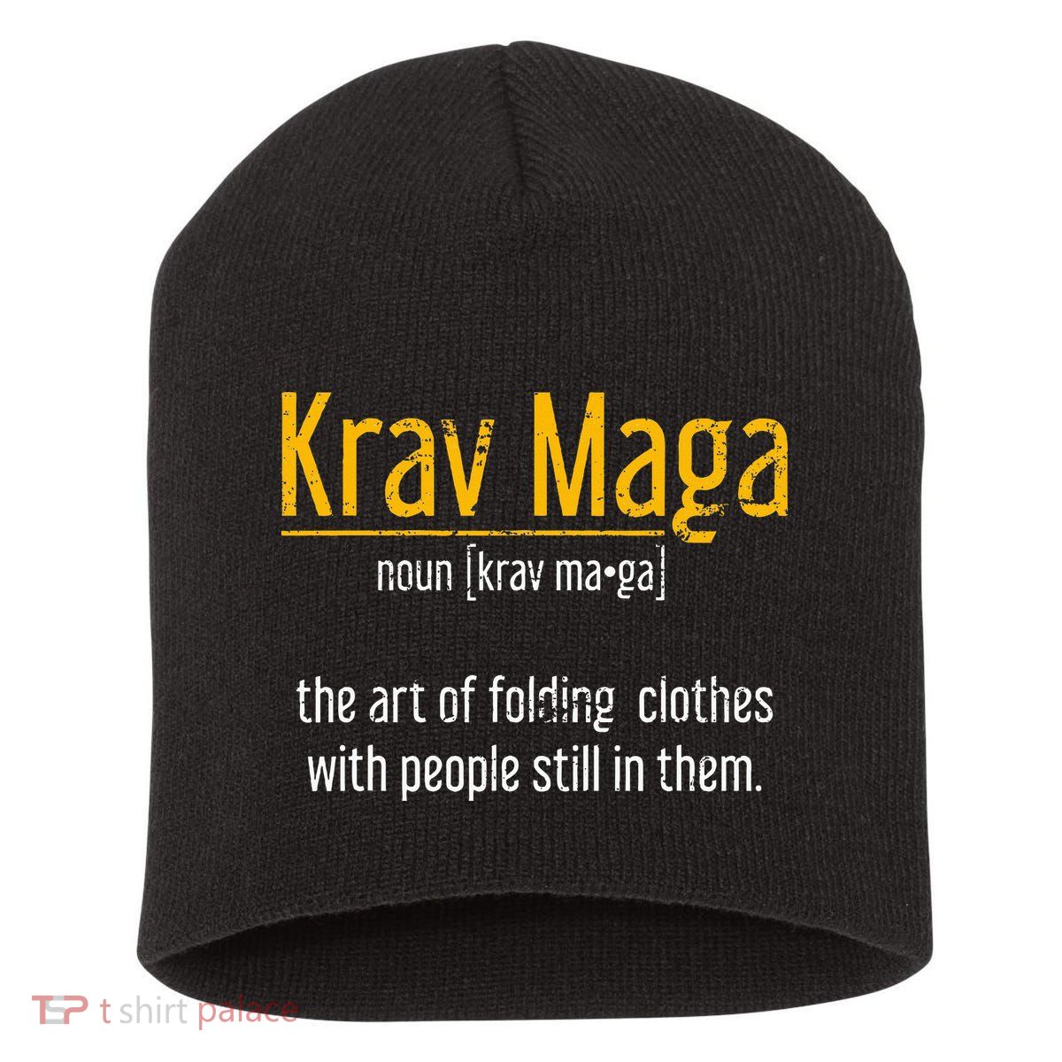 Art Of Folding Clothes With People Still In Them Krav Maga Short Acrylic Beanie