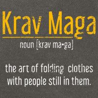 Art Of Folding Clothes With People Still In Them Krav Maga Cotton Canvas Backpack