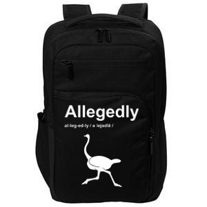 Allegedly Ostrich Funny Impact Tech Backpack