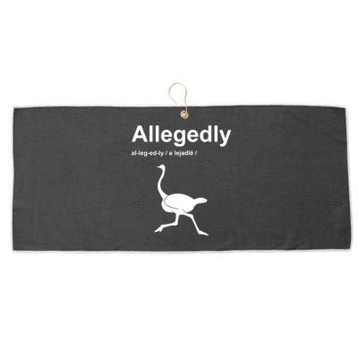 Allegedly Ostrich Funny Large Microfiber Waffle Golf Towel