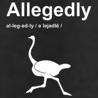 Allegedly Ostrich Funny 25L Jumbo Tote