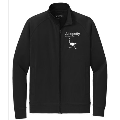 Allegedly Ostrich Funny Stretch Full-Zip Cadet Jacket