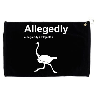 Allegedly Ostrich Funny Grommeted Golf Towel