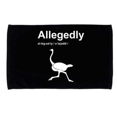 Allegedly Ostrich Funny Microfiber Hand Towel