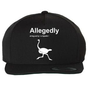 Allegedly Ostrich Funny Wool Snapback Cap