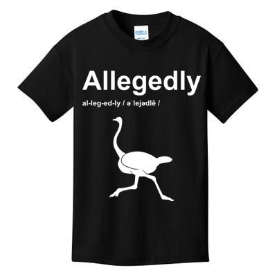 Allegedly Ostrich Funny Kids T-Shirt