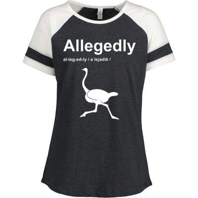 Allegedly Ostrich Funny Enza Ladies Jersey Colorblock Tee