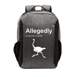 Allegedly Ostrich Funny Vector Backpack