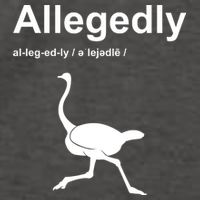 Allegedly Ostrich Funny Vector Backpack