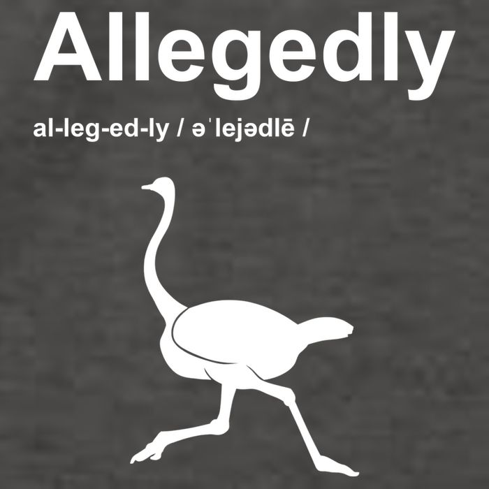 Allegedly Ostrich Funny Vector Backpack