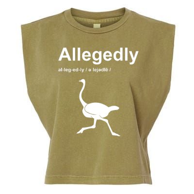 Allegedly Ostrich Funny Garment-Dyed Women's Muscle Tee